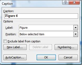 Adding Captions Automatically Add captions automatically as tables, figures, equations, or other items inserted Right click the figure the select Insert Caption. Click AutoCaption.