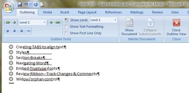 From top left, in the image shown here: Page, Section, Comment, Footnote, Endnote, Field, Table, Graphic, Heading, and Edit, or to open the Find or Go To tabs of the Find and Replace dialog box.