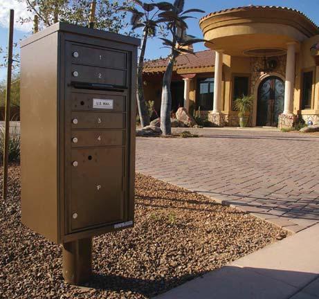 Pedestal-Mounted Mailboxes Added Flexibility for Private Delivery With all the same features and options, security, and durability of the Florence wall-mounted versatile 4C modules, pedestal mounting