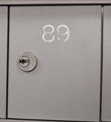 Plastic Number Slot: Number slots are 5/8 H x W. (Available on tentant compartment doors only.
