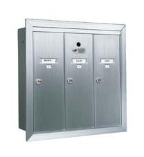 Vertical Mailboxes VERTICAL MAILBOX ALL CABINETS: 9-/8 H 6-/8 D 9-/8 cabinet 5-3HA 5-4HA 5-5HA FULLY-RECESSED 6-3/4 min. wall depth 7-3/4 R.O. 6 max. 6 min.