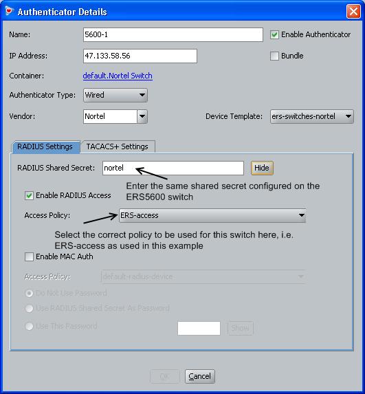 IDE Step 3 Enter the settings as shown below making sure you select the policy we created above named