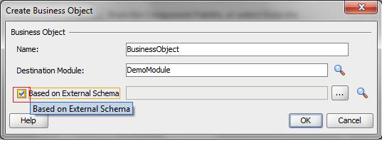 In the Create Business Object window, enter desired Name ex: BusinessObject and accept DemoModule as the Destination Module and check the check box and Click