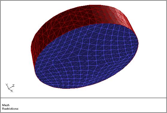 Zonal Hybrid Mesh Generation Figure 3.7: Cylinder Normals in Wrong Direction (e) Click the Direction tab in the Prisms panel (to access the direction parameters), and then click Flip Normals.