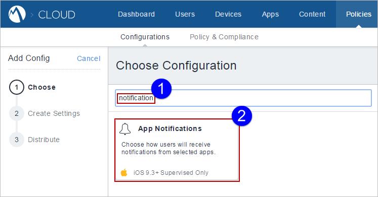 Choose how users receive notifications from selected apps. This configuration is for ios 9.3 Supervised devices only. To create an App Notifications configuration 1.