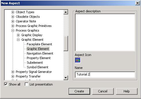 Creating a Graphic Element Section 8 Tutorial 4. Click Create. 5.