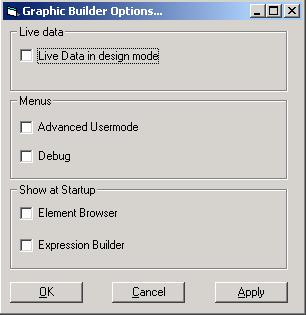 Section 2 Graphics Builder Setting Options in Graphics Builder Setting Options in Graphics Builder There are some optional preferences that you can set for Graphics Builder.