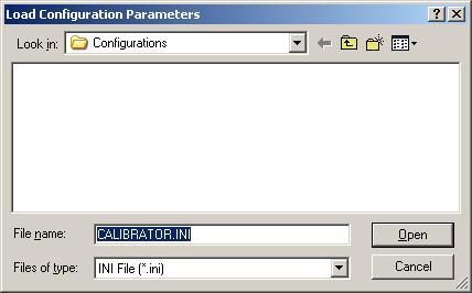 As illustrated to the right, a file identification dialog is opened to allow selection of the desired file name and location.