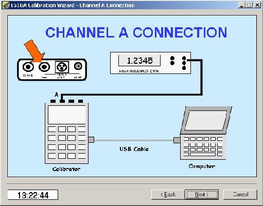 Connect to Channel A Connect a BNC cable between the 1500CS/1510A Channel A output connector and the input to the
