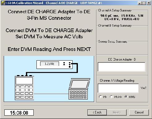Even small motion of the cable can induce measurement errors. Low Range Differential charge calibration Next, click in the DE Charge Adapter ID window and enter the ID number of the cable.