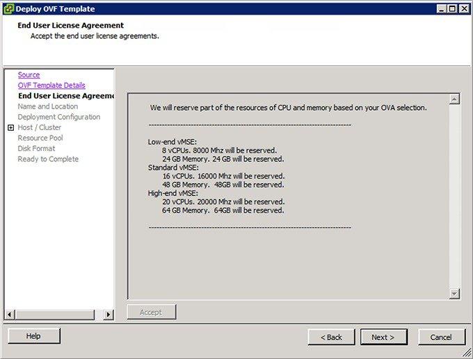 Deploying the Cisco CMX OVA File Using the VMware vsphere Client Figure 3: End