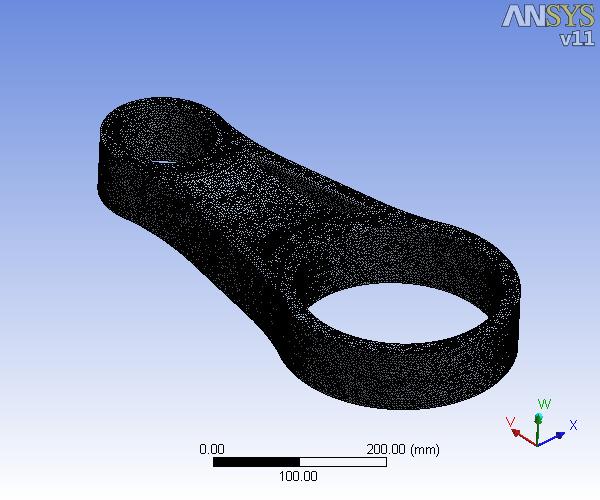 METHODOLOGY Modeling of Connecting Rod Connecting rod is modeled on Pro-E Wildfire 4.0 software. The Mathematical Model is imported to ansys software is shown in Figure 3.