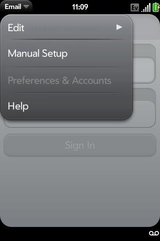 Step 2: Open the Email application menu and select Manual