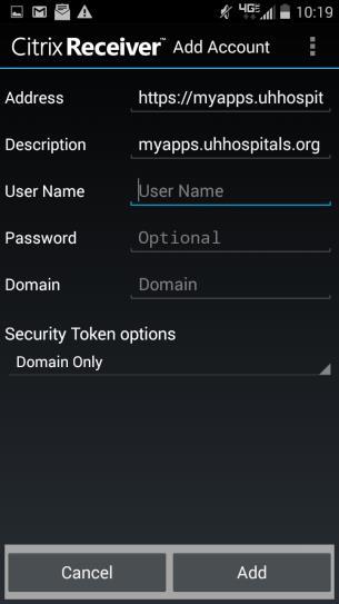 In the User Name field, enter your UH Network ID. Example: (JNurseX1).