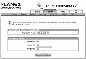 After setup password is completed from the print server, you should to remember this password to input password box. Printer Setup 1.