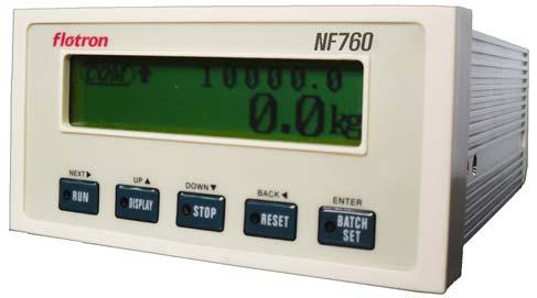 NF760 Batch Controller Overview The NF760 Batch Controller is suited to flow applications where precise measurement and control of batch quantities is required.