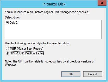 Initialize and Format Disks This part describes how to initialize and format the iscsi disks. To launch the tool from the Server Manager dashboard, select Computer Management in the Tools tab.