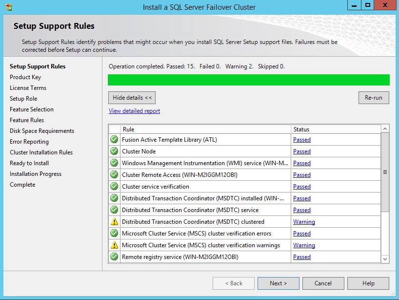 In the Setup Role dialog box, choose the SQL Server