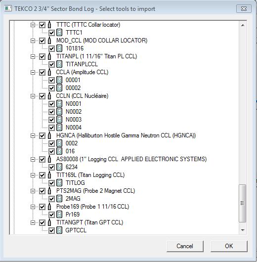 12 Confirmation Dialog You will then be prompted to select or de-select specific tool serial numbers.