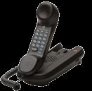 ergonomic handset. RJ11 data port included on most models. Available in Black or Ash. Analog or VoIP. Desk or wall-mountable. Standard: 1.