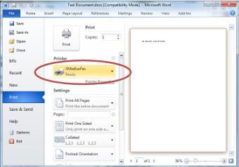 you are using or use the application's Print menu to change back to your default printer. 2.