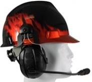 BTH-700-HMB WIRELESS Bluetooth Dual Muff Headset WITH BOOM MIC for Helmet Mounting