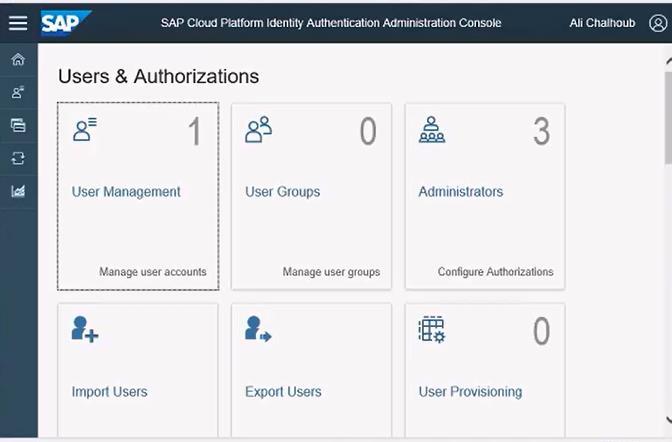 Configuring Scenario -1- Identity Provider 5. Connecting to SAP Cloud Platform Identity Provider to configure it if it is not already configured 1. Open your Web browser 2.