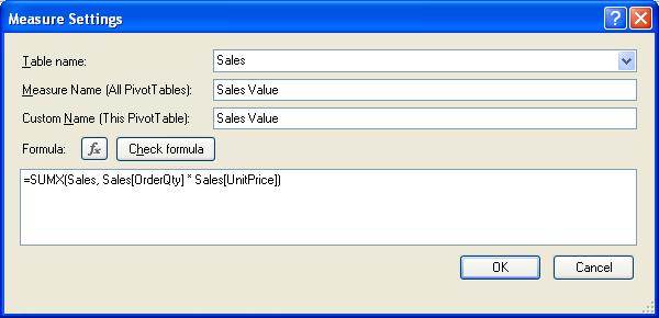 Sales[UnitPrice]) This means to summarize the ordered quantity multiplied by unit price in the sales table.