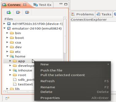 Connection Explorer Manage connected devices File Explorer tree-view
