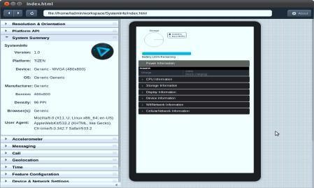 Simulator Based on Ripple-UI Framework Simulates Tizen Web APIs orientation/zooming system info