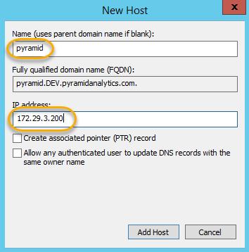 2018 Web Server. Click on Add Host. Click on Done. You will see this verification dialog. Verify that the record has been created.