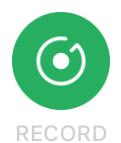 To initiate a Call Recording, tap the Record button. The button will change to green to indicate that recording is in progress.