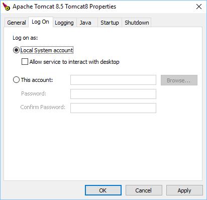 10 Running Apache Tomcat as a Service 10.1 Tomcat as a Service On Windows environments you may wish to run Apache Tomcat as a service.