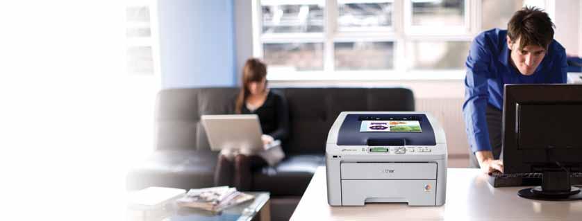These compact printers offer a fast print speed in color or black and produce brilliant
