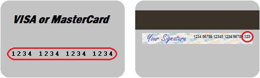 To pay the order, enter the following credit card details: 1. Credit Card Number - Enter the 16-digit number on the credit card. Enter it with only digits, no spaces or other characters.