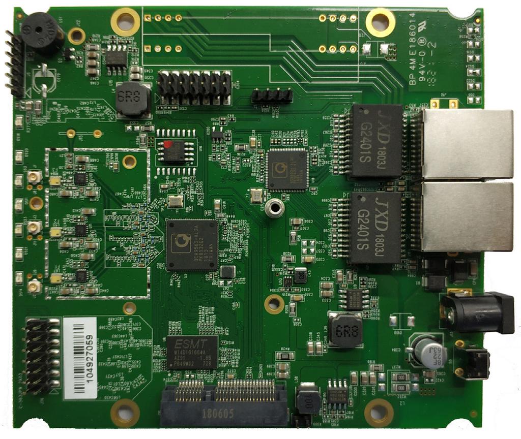 QCA9563 Embedded Board with on-board Wireless 775MHz CPU / 2x GE Port / 1x Mini PCIe / Designed for 802.