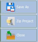 Save, Save As, Zip Project and Close project.