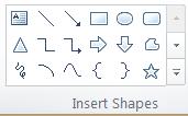 Insert Shape Tool This tool allows you to add interesting shape you can use to