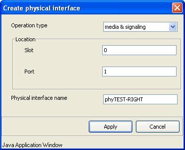 6. Enter a name for the interface using any combination of characters entered without spaces.