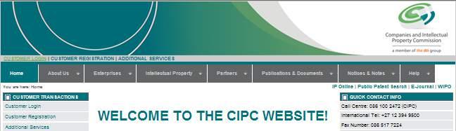 You may confirm whether your deposit is reflecting by logging on to the CIPC website, Additional Services, Customer Log In (using your customer code and
