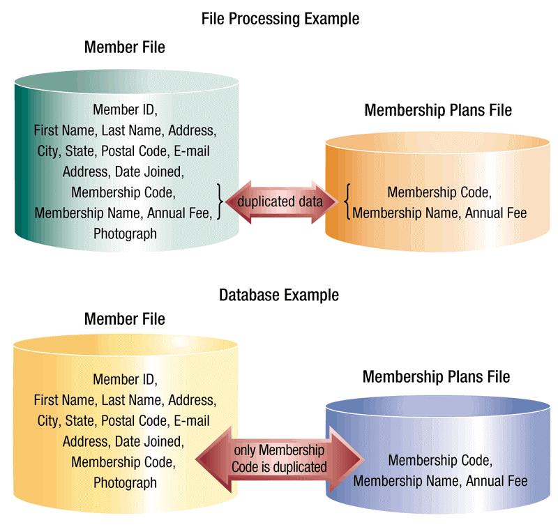File Processing Versus Databases How do a database application and a file