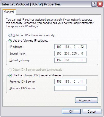 Installing the Access Point Step 1: Preconfigure the Access Point Figure 12. Sample configuration in the Internet Protocol (TCP/IP) Properties dialog box 2.