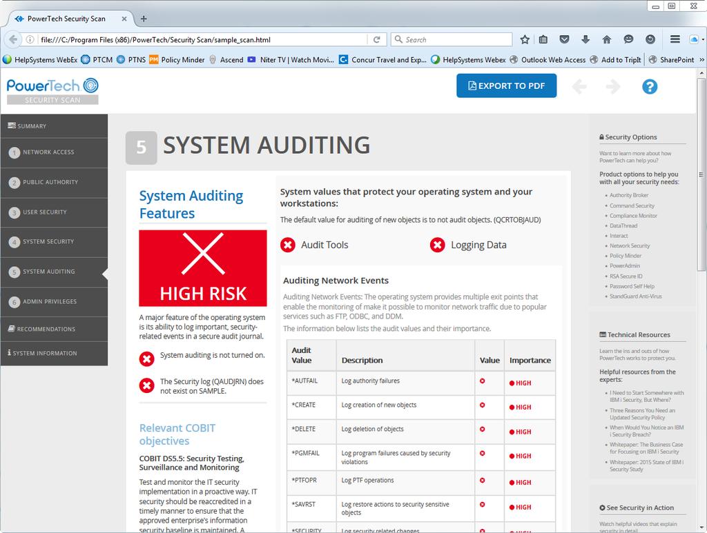 Determine if auditing is active and