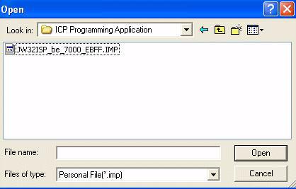 10. If Windows prompts you for a new driver, Install the USBICP.SYS driver file found in the C:\Program Files\SPIGen\ICP Programming Application folder using the USBICP.INF file.