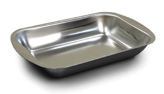 197 x 18mm 304 Stainless A674-395 395 x 275 x 11mm 304 Stainless A674-490 490 x 320 x 15mm 304 Stainless Stainless Trays - General Purpose The general purpose range of trays are