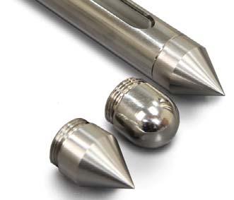with pointed tips as standard Rounded tips are available as an option Outer Tube Inner Rod Outer Diameter No.