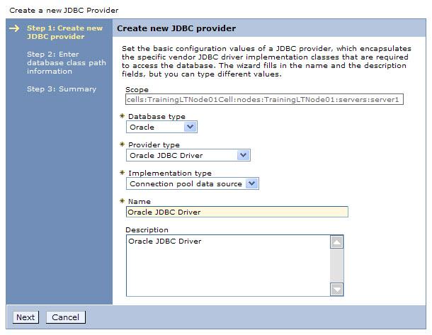 Process Commander Version 6.3 SP1 Note: The screen shots in this section show the settings for an Oracle database.