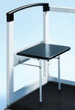 5kg Mains Generously sized, non slip platform and stable railing Foldable, mobile and space-saving Sturdy locking device