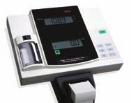 When fitted with the telescopic measuring rod seca 220, measuring and weighing becomes possible in one time-saving step. The seca 701 can be connected to a PC or printer with an RS232 interface.