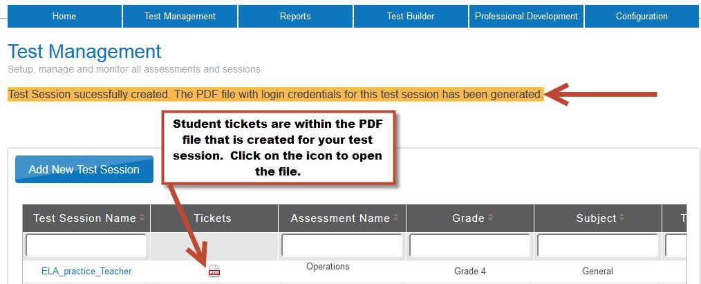 KITE - Creating a Formative Test Session 11 9. Click Submit. 10.